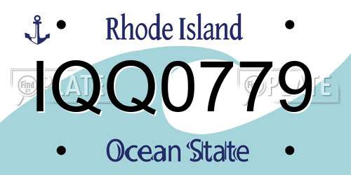 IQQ0779 Rhode Island License Plate