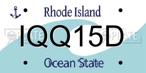 IQQ15D Rhode Island License Plate