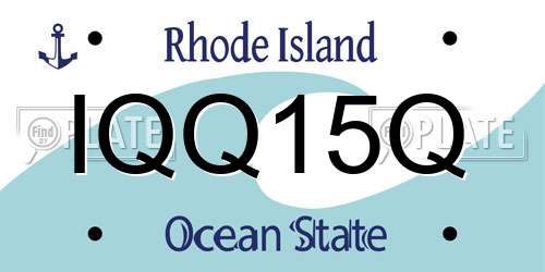 IQQ15Q Rhode Island License Plate