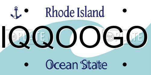 IQQOOGO Rhode Island License Plate
