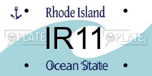 IR11 Rhode Island License Plate