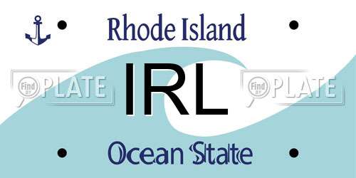 IRL Rhode Island License Plate