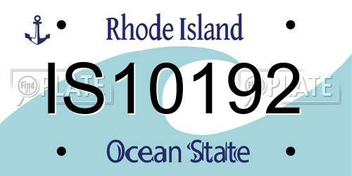 IS10192 Rhode Island License Plate