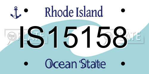 IS15158 Rhode Island License Plate