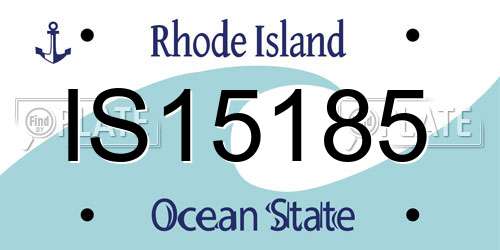 IS15185 Rhode Island License Plate