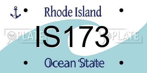 IS173 Rhode Island License Plate