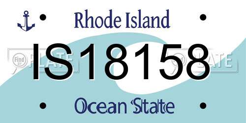 IS18158 Rhode Island License Plate