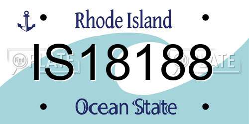 IS18188 Rhode Island License Plate