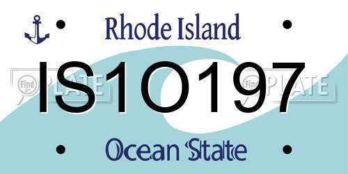 IS1O197 Rhode Island License Plate