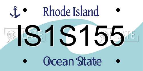 IS1S155 Rhode Island License Plate