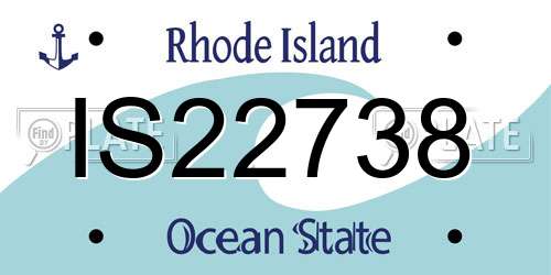 IS22738 Rhode Island License Plate