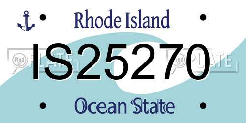 IS25270 Rhode Island License Plate