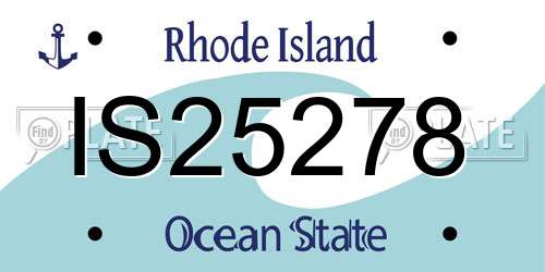 IS25278 Rhode Island License Plate