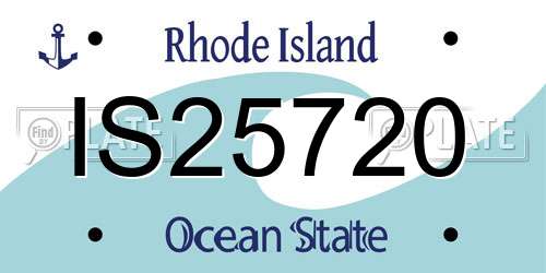 IS25720 Rhode Island License Plate