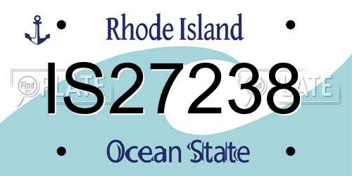 IS27238 Rhode Island License Plate