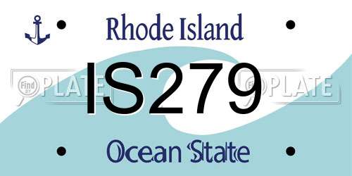 IS279 Rhode Island License Plate