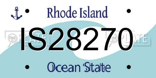 IS28270 Rhode Island License Plate