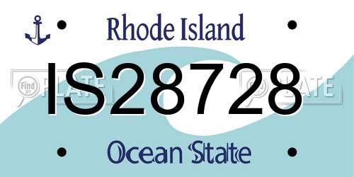IS28728 Rhode Island License Plate