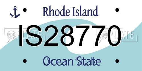 IS28770 Rhode Island License Plate