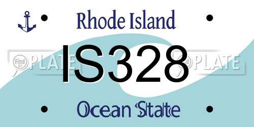 IS328 Rhode Island License Plate