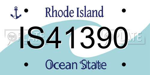 IS41390 Rhode Island License Plate
