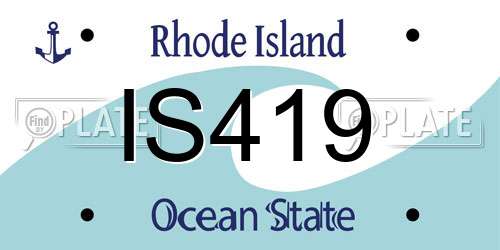 IS419 Rhode Island License Plate