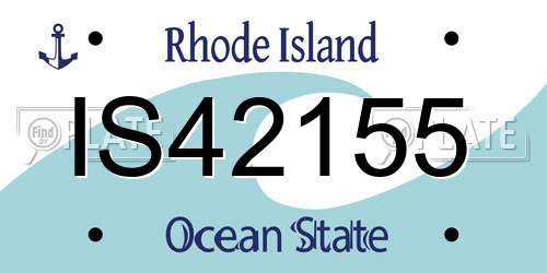 IS42155 Rhode Island License Plate
