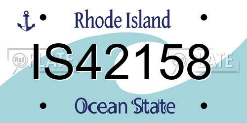 IS42158 Rhode Island License Plate