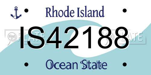 IS42188 Rhode Island License Plate