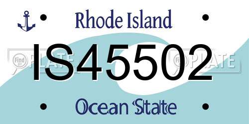 IS45502 Rhode Island License Plate