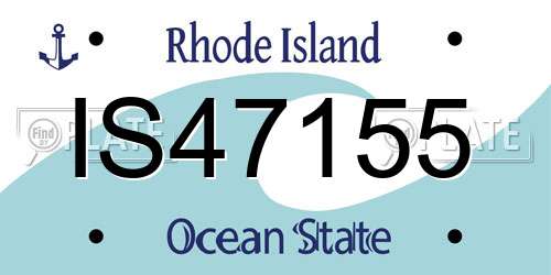 IS47155 Rhode Island License Plate
