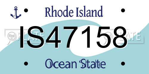 IS47158 Rhode Island License Plate