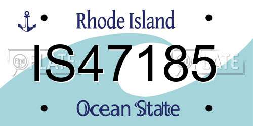 IS47185 Rhode Island License Plate