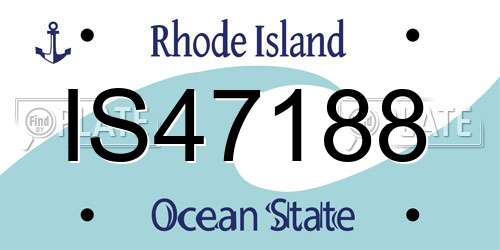 IS47188 Rhode Island License Plate