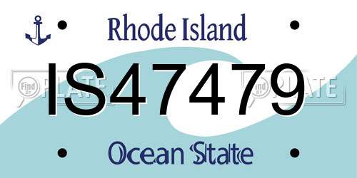 IS47479 Rhode Island License Plate