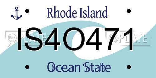 IS4O471 Rhode Island License Plate