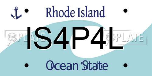 IS4P4L Rhode Island License Plate
