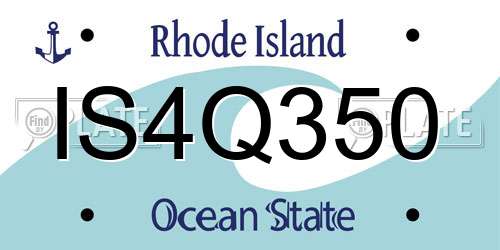 IS4Q350 Rhode Island License Plate