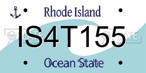 IS4T155 Rhode Island License Plate