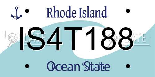 IS4T188 Rhode Island License Plate