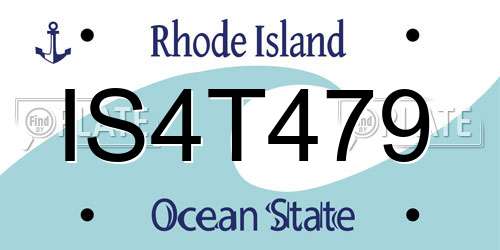 IS4T479 Rhode Island License Plate