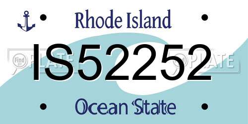 IS52252 Rhode Island License Plate