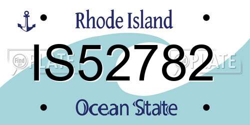 IS52782 Rhode Island License Plate