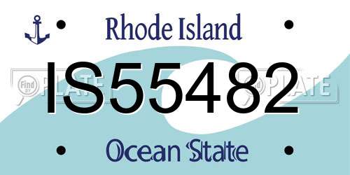 IS55482 Rhode Island License Plate