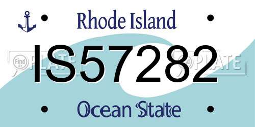 IS57282 Rhode Island License Plate