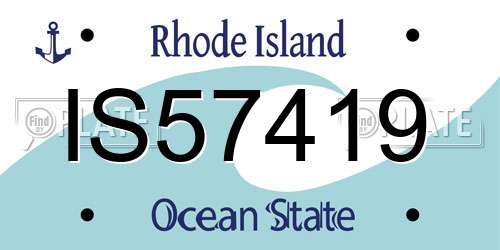 IS57419 Rhode Island License Plate