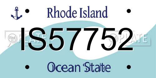 IS57752 Rhode Island License Plate