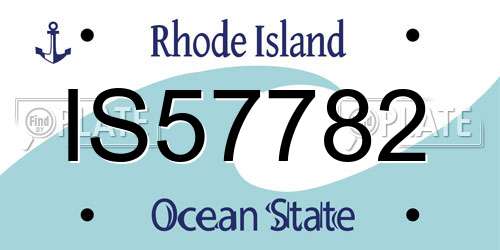 IS57782 Rhode Island License Plate