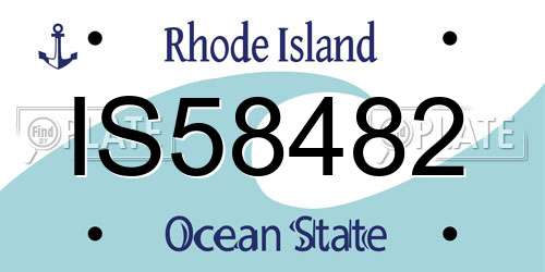 IS58482 Rhode Island License Plate