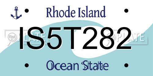 IS5T282 Rhode Island License Plate